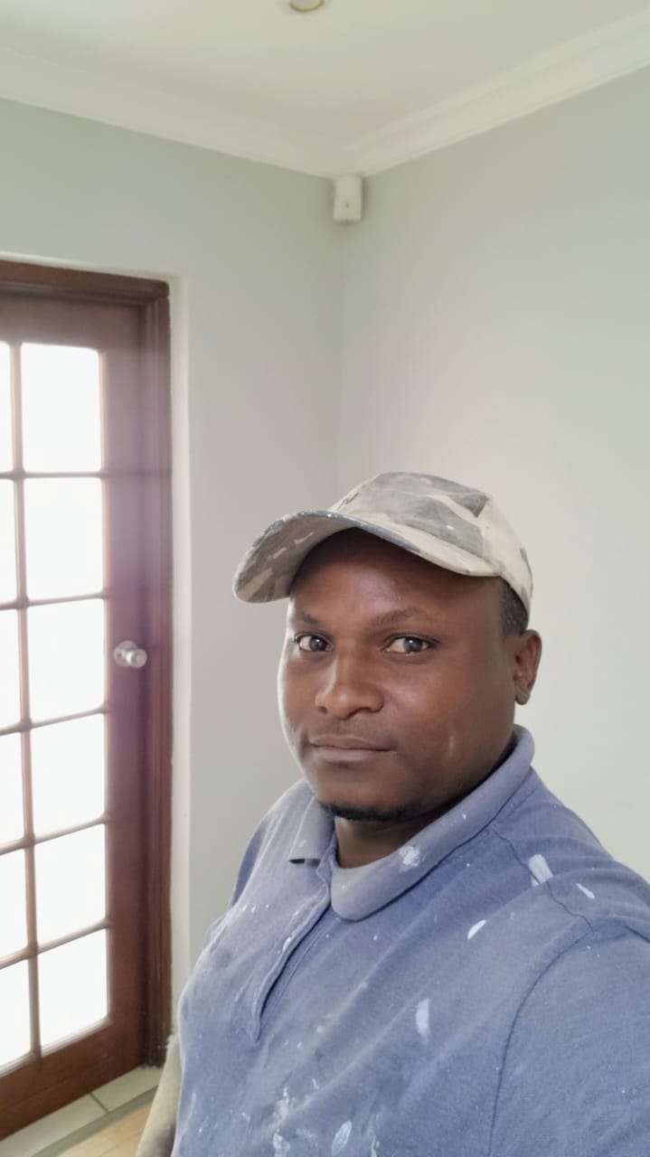 The owner of Takesure Painters at work in Pretoria East
